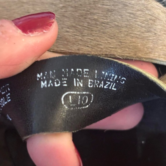 Enzo Angiolini Black and Tan Platform Sandals - Picture 6 of 8